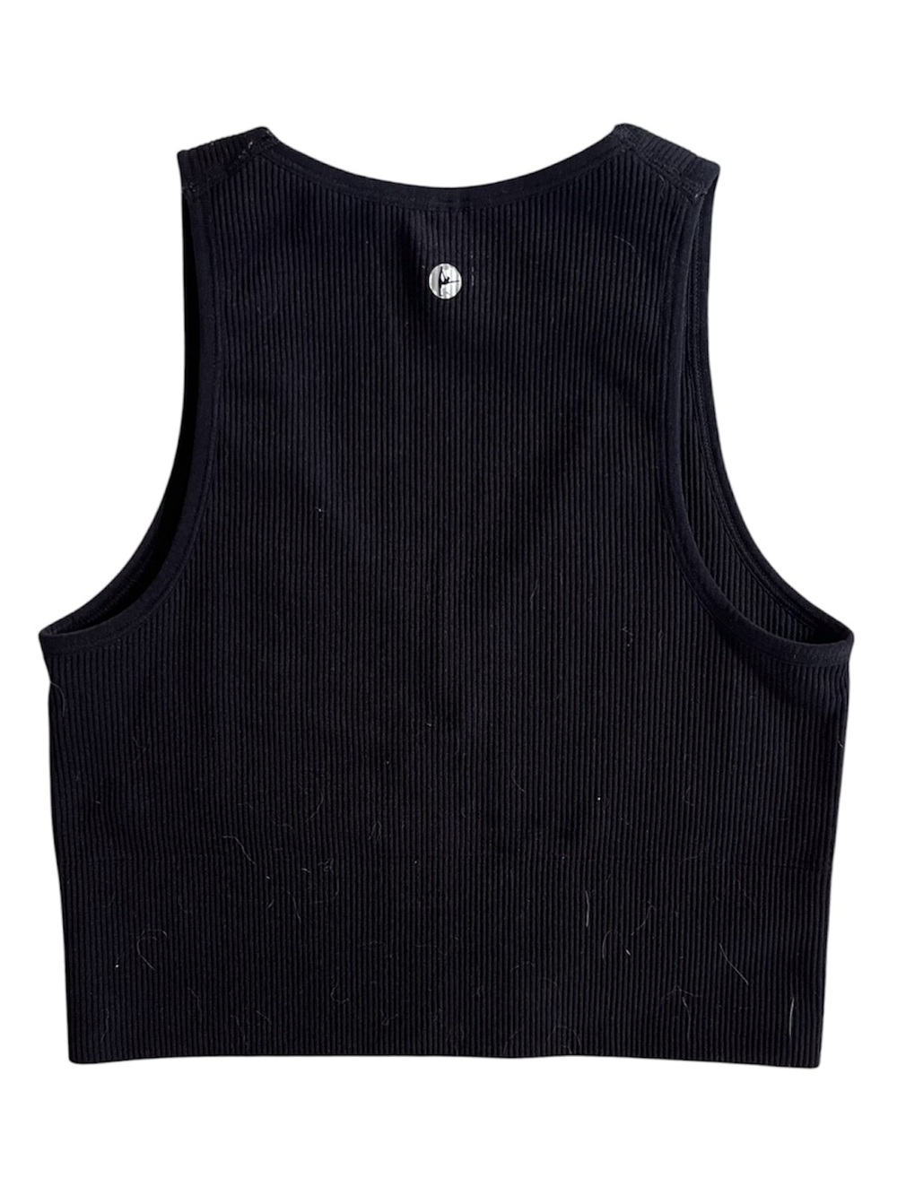 Black Ribbed V-Neck Cropped Sports Bra Size Small. Brami. - Picture 3 of 11